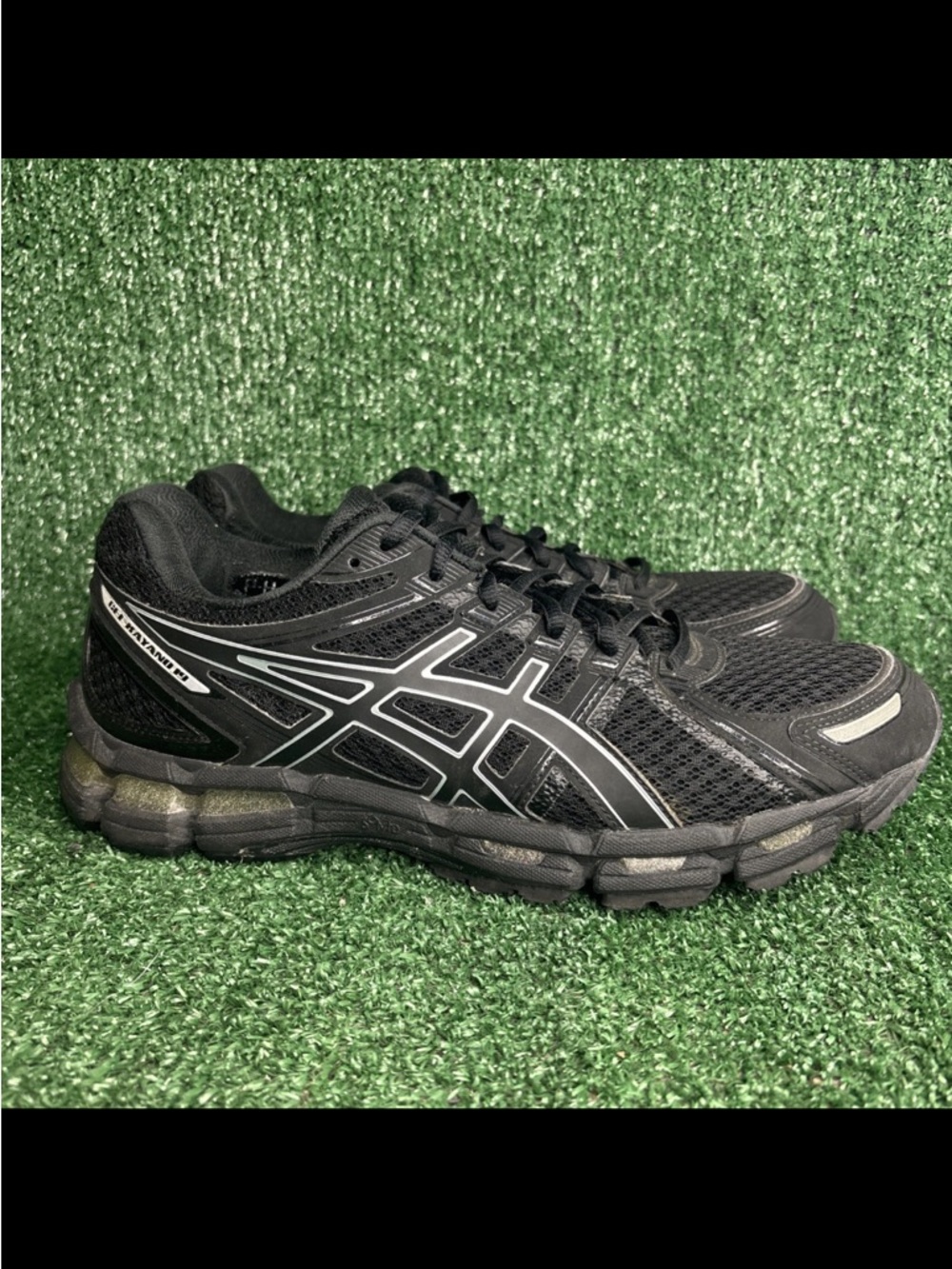 Asics Mens Gel Kayano 19 Shoes Mens Size 10.5 Triple Black Running Comfort VTG